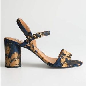 & other stories metallic jacquard sandals 9.5 NWOT